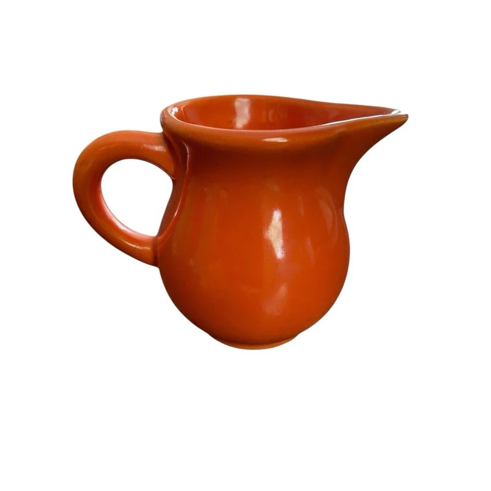 Vtg Homer Laughlin Harlequin Fiesta Individual Toy Creamer Red (Orange) HTF